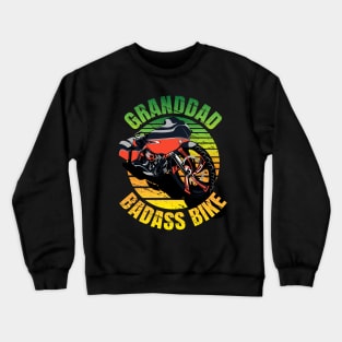 Granddad bass bike, cool biker granddad, biker granddad Crewneck Sweatshirt